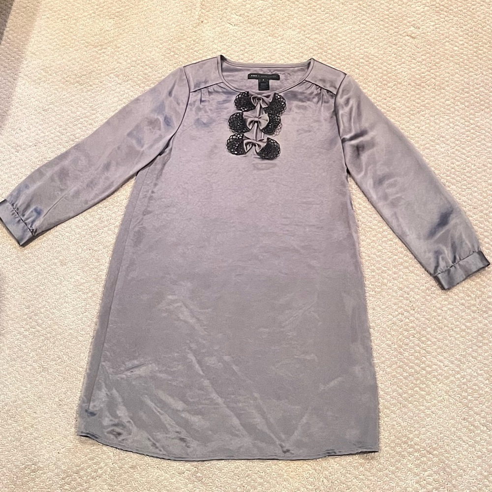 Marc Jacobs Gray Mini Dress with Black Accents